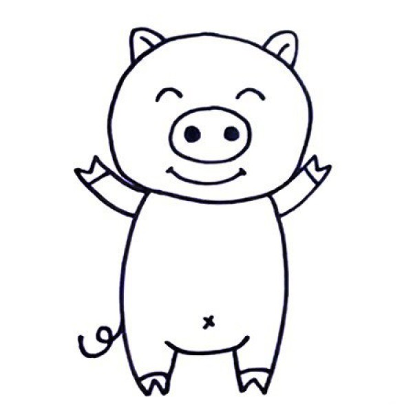 Learn to draw a pig video tutorial