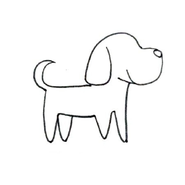 How to draw a Dalmatian dog in simple strokes