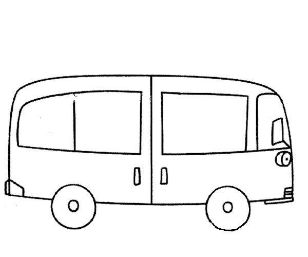 Simple strokes of minibus