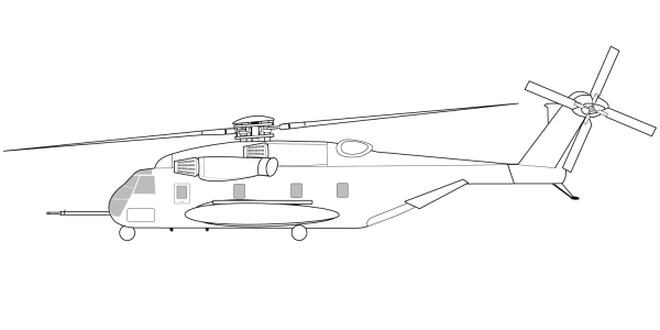 Learn to draw a military helicopter