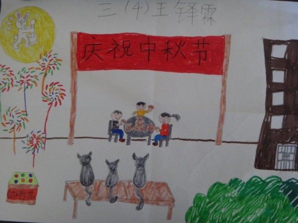 Appreciation of childrens drawings to celebrate the Mid-Autumn Festival