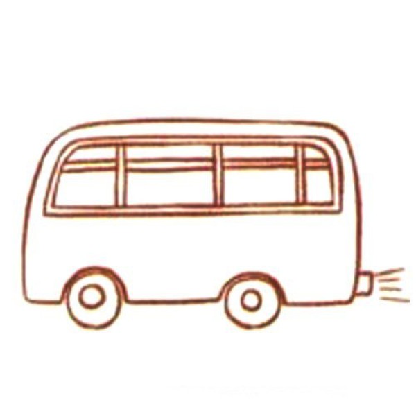 Red bus simple drawing tutorial