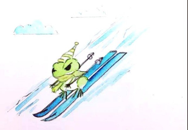 travel frog skiing