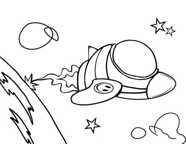 Vehicle simple drawing, spaceship simple drawing picture