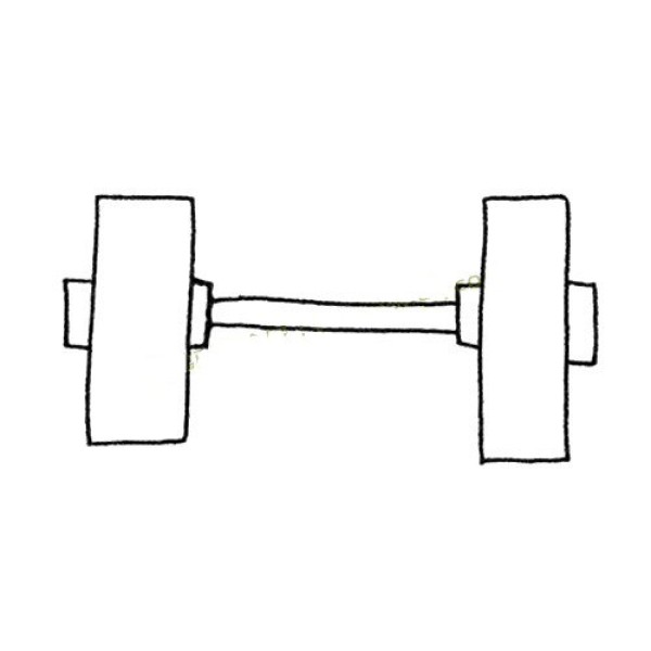 Simple strokes of barbell pictures