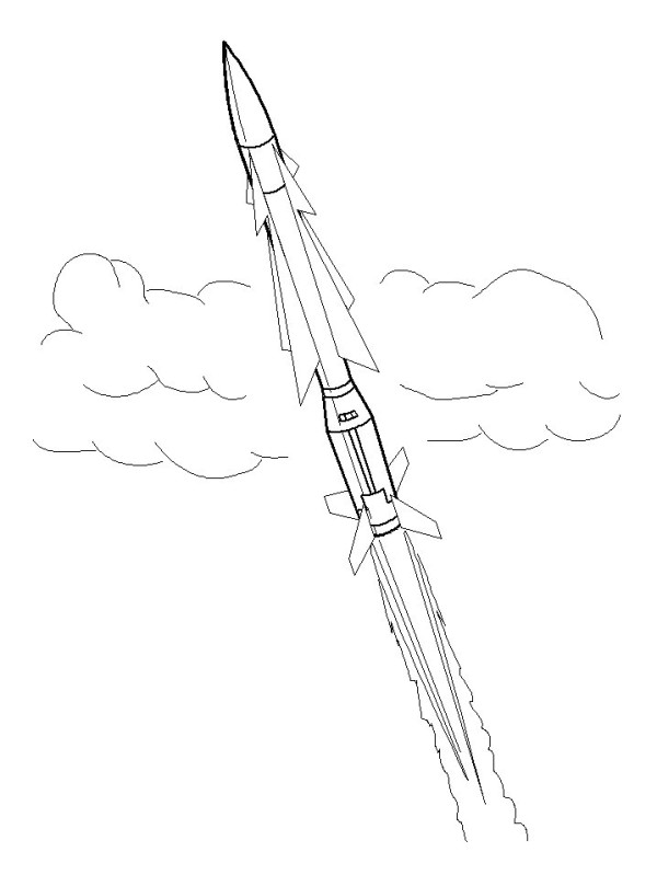 Rockets soaring into the sky