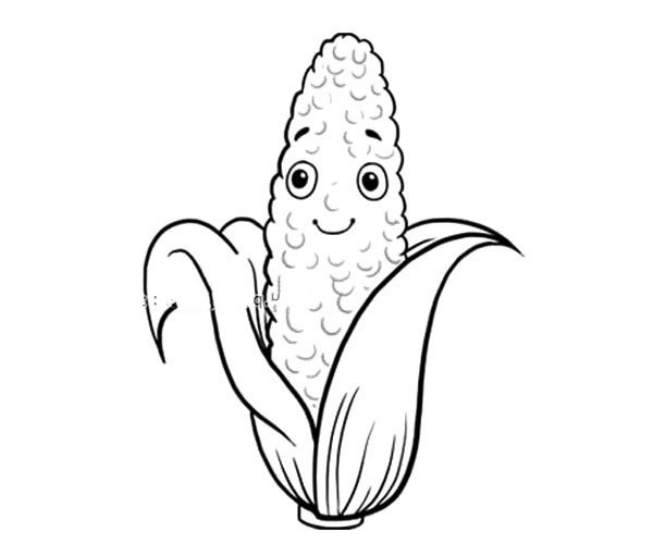 How to Draw Cartoon Corn