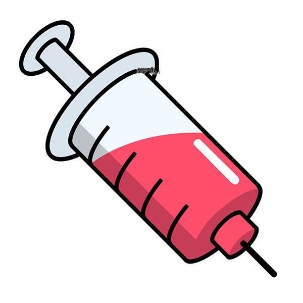 Cartoon style syringe