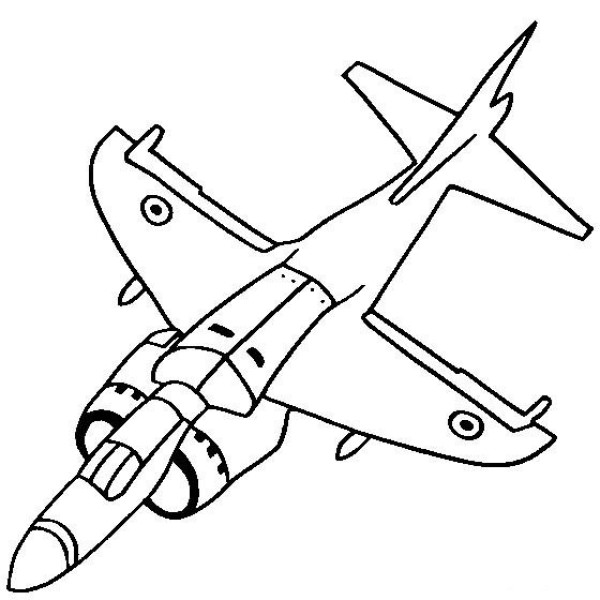 Complete collection of simple drawings of fighter jets. Simple drawings of Sea Harrier fighter jets.