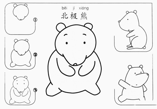 How to draw a polar bear