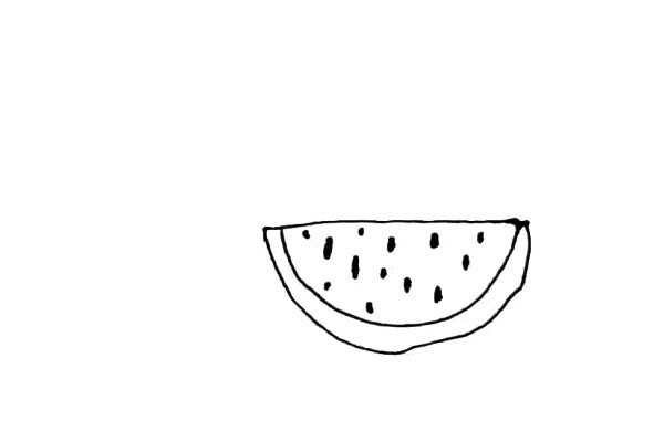 Children learn to draw watermelon easily