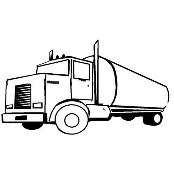 Simple drawing pictures about tank trucks