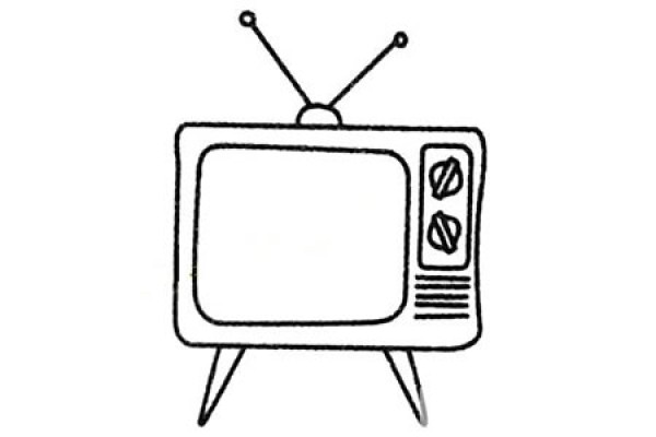 Complete collection of simple drawings of TV sets and drawing steps