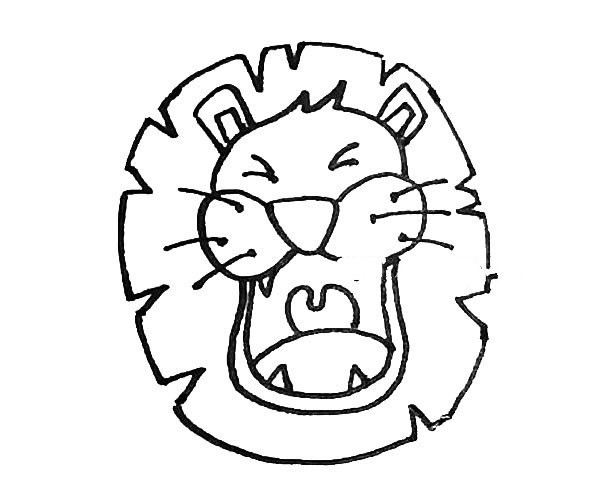 Learn to draw a lion head