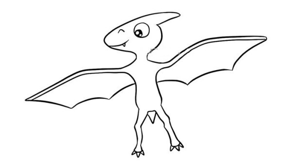 How to draw a pterosaur in simple strokes