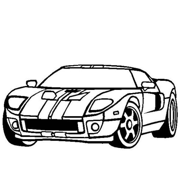 Ford Supercar Simple Drawing Picture