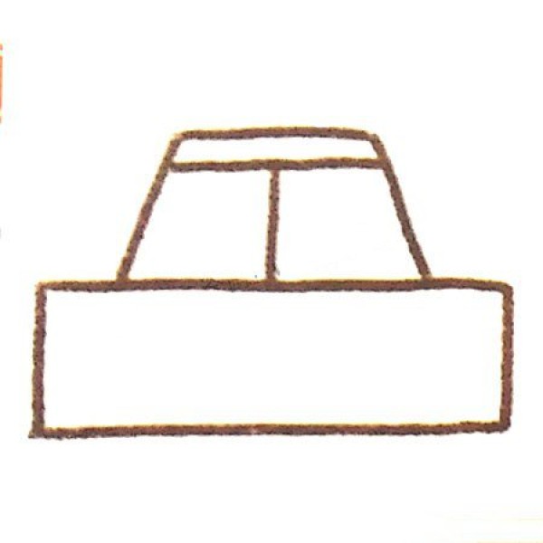 Use simple geometric figures to draw a car