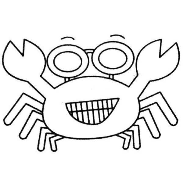 Complete collection of simple crab drawings and drawing steps