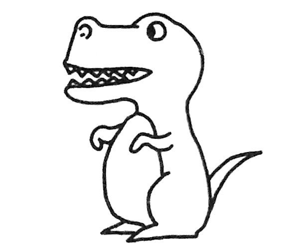 Simple dinosaur drawing pictures