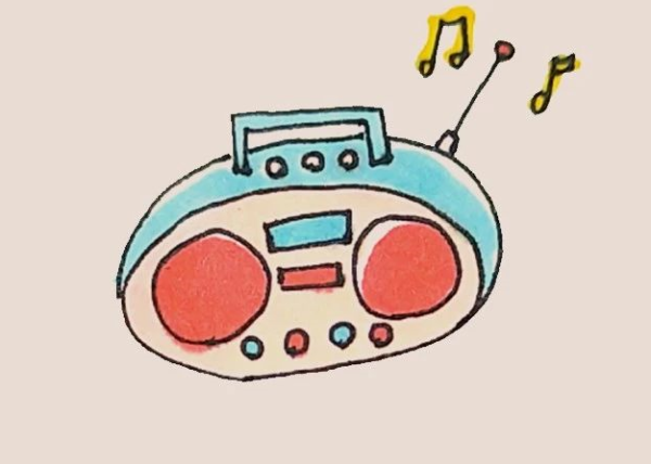 Simple drawing of radio