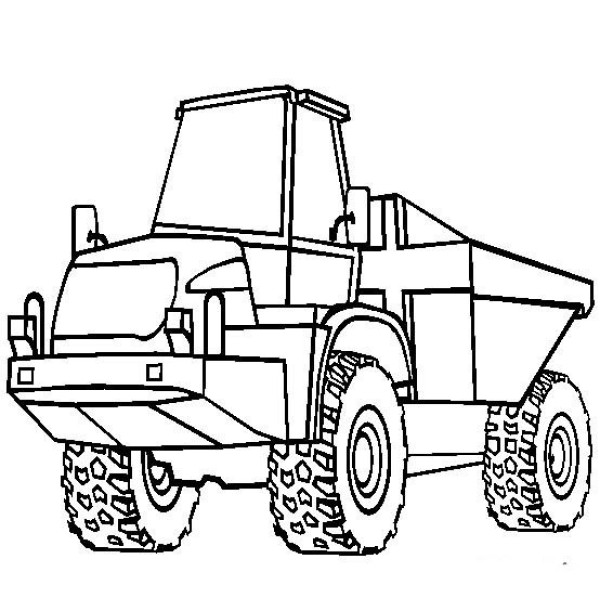 Engineering vehicle pictures Articulated dump truck simple drawing