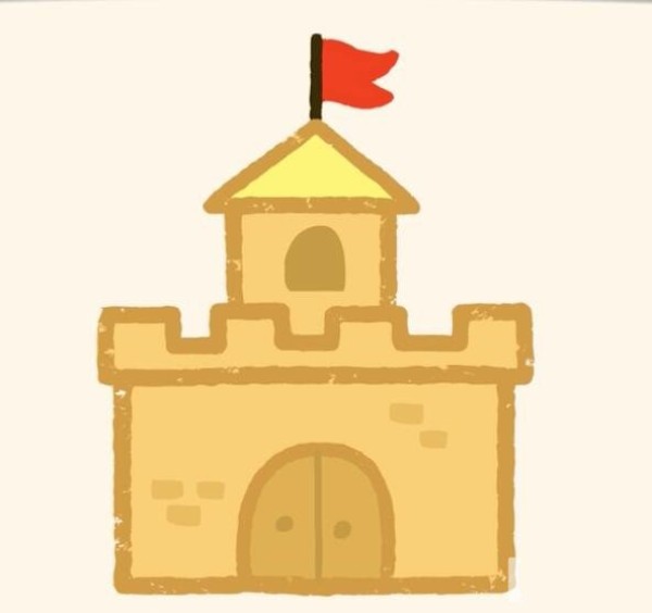 Magic simple drawing castle