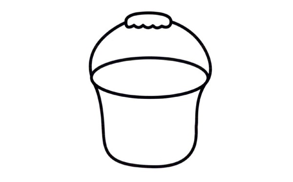 How to draw a bucket with simple strokes