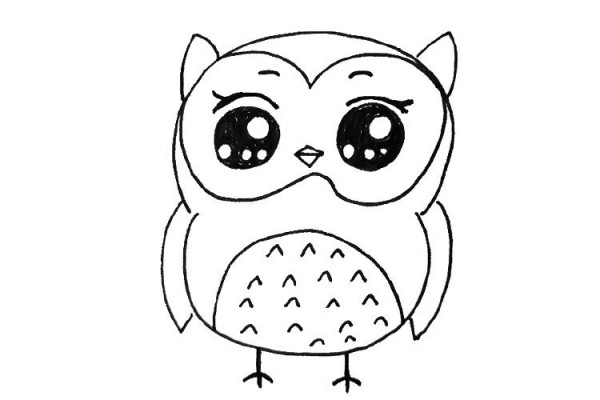 Simple strokes of cute little owl