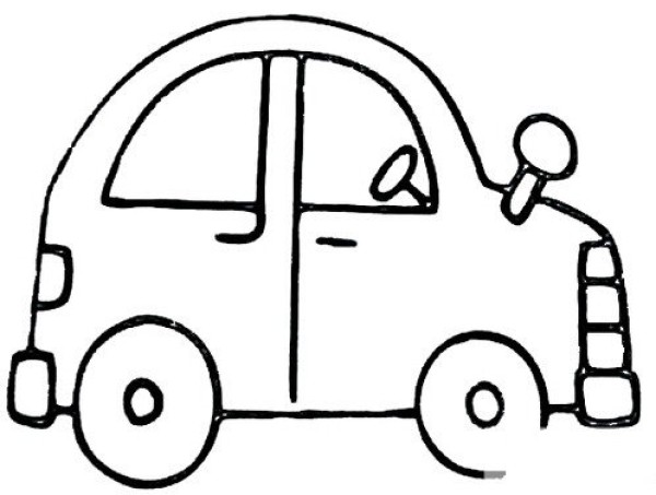 Simple drawing of toy car