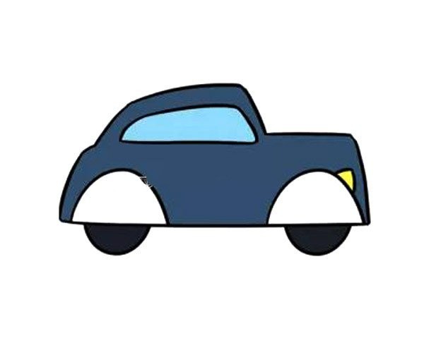 Simple drawing of retro car