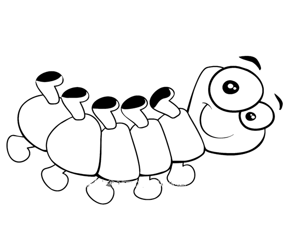 Cute Cartoon Centipede Simple Drawing Picture