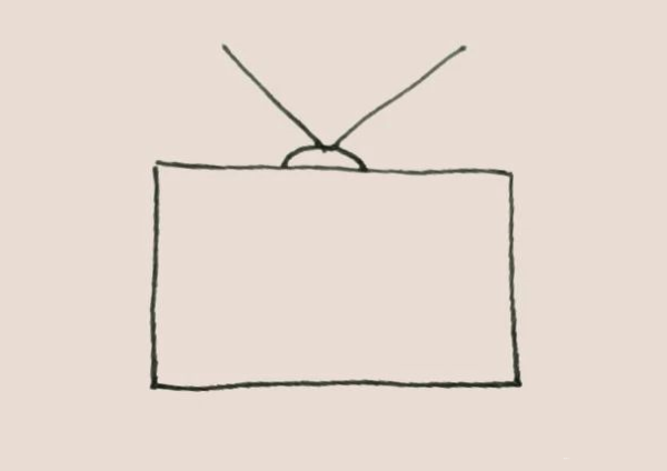 Simple drawing of television