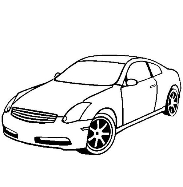 Car simple drawings Infiniti G35 simple drawing pictures