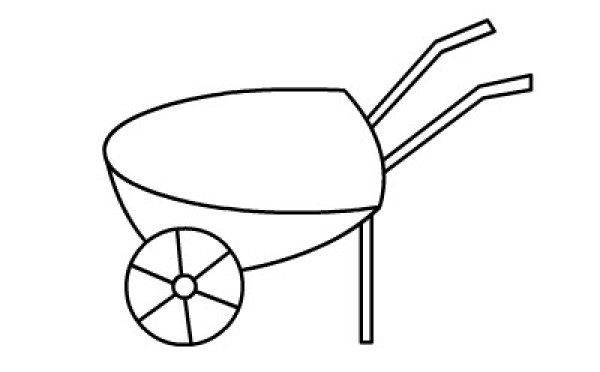 Kindergarten simple drawing picture trolley