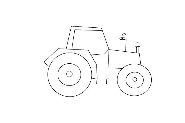 Simple drawing method of tractor