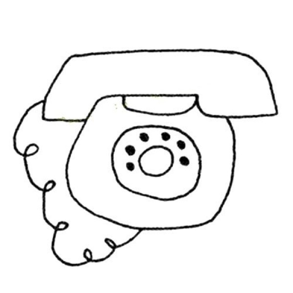 A set of telephone simple drawing pictures