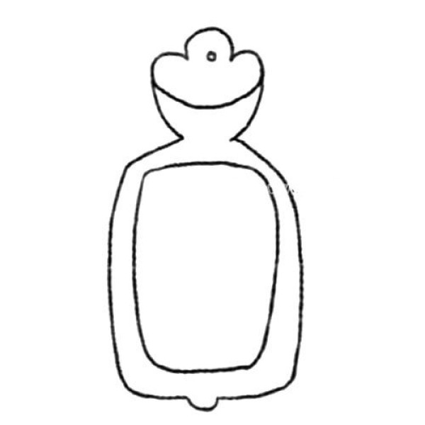 Simple drawing of winter elements hot water bottle