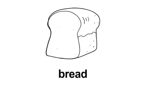 Complete collection of food simple drawings Bread simple drawing pictures