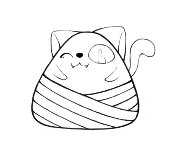 Anime Character Zongzi Series Cartoon Kitten Zongzi