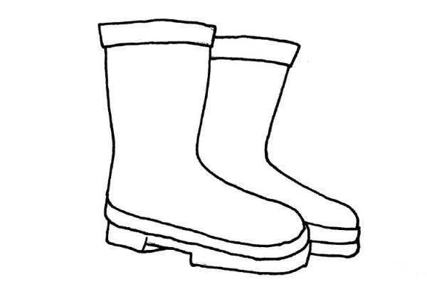 Simple line drawing of shoes