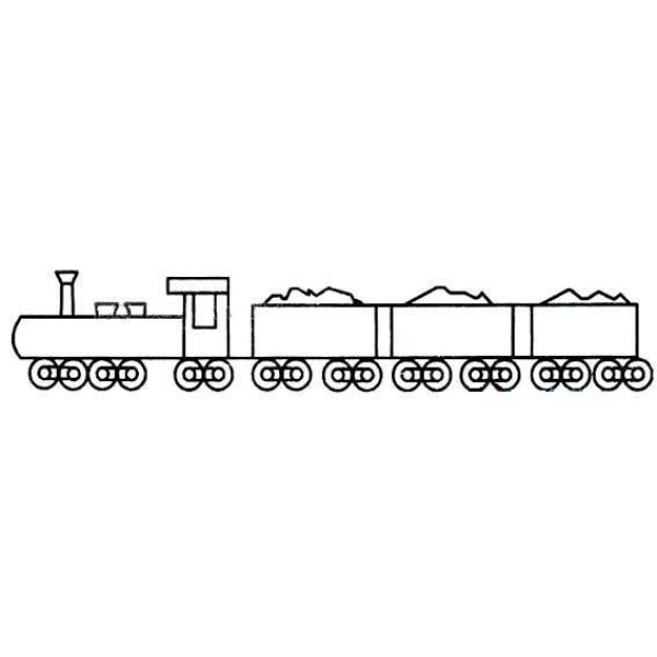 Childrens simple drawings of trains