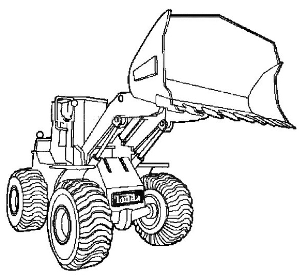 Excavator simple drawing picture