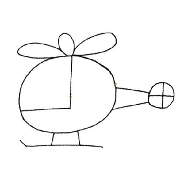 Simple helicopter drawing tutorial