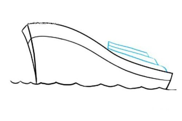 Simple drawing tutorial of ship