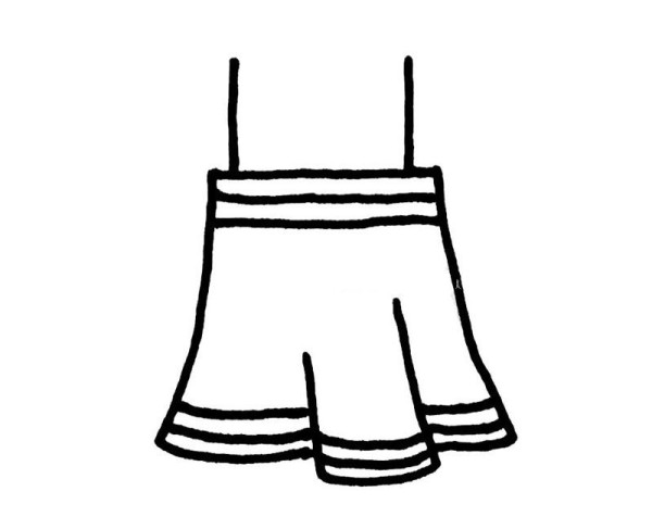 3 Summer Short Skirts Simple Drawing Pictures