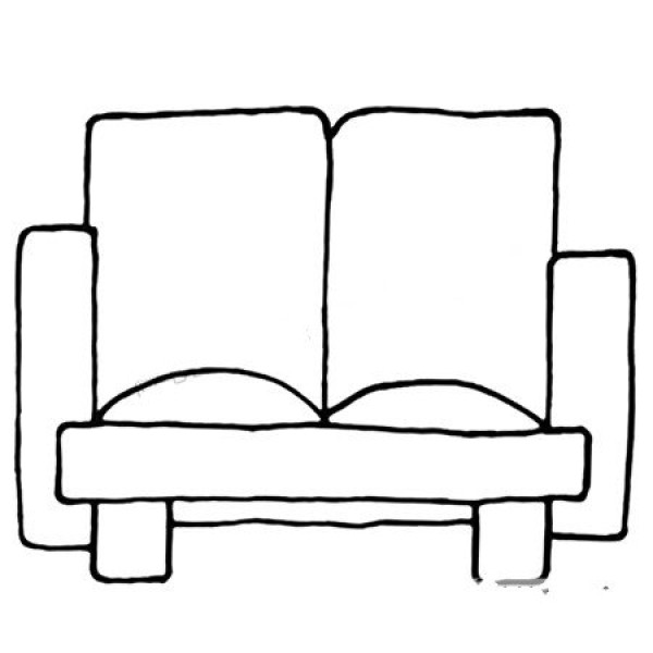 How to draw a sofa with simple strokes