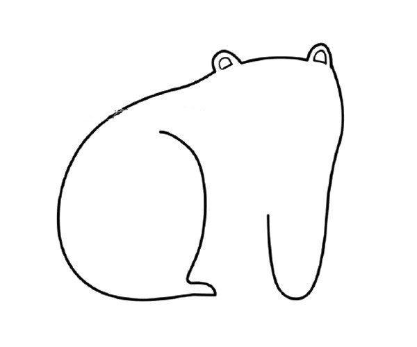 Simple drawing tutorial of the honest big bear