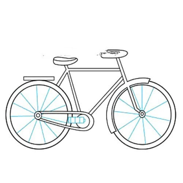 Super simple drawing tutorial how to draw a bicycle