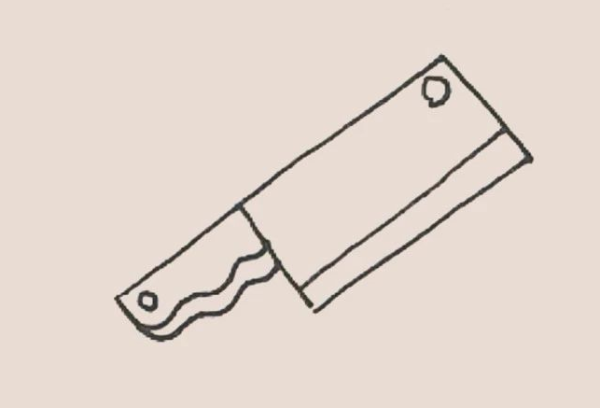 Simple drawing of kitchen knife