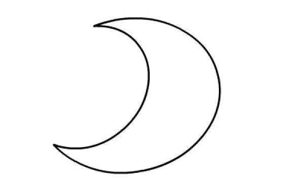 How to draw the moon with simple strokes for children